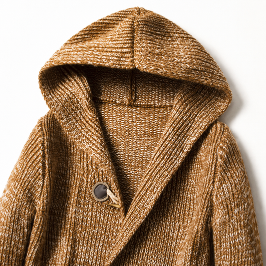 Fenwick Hooded Knit Cardigan - hood detail