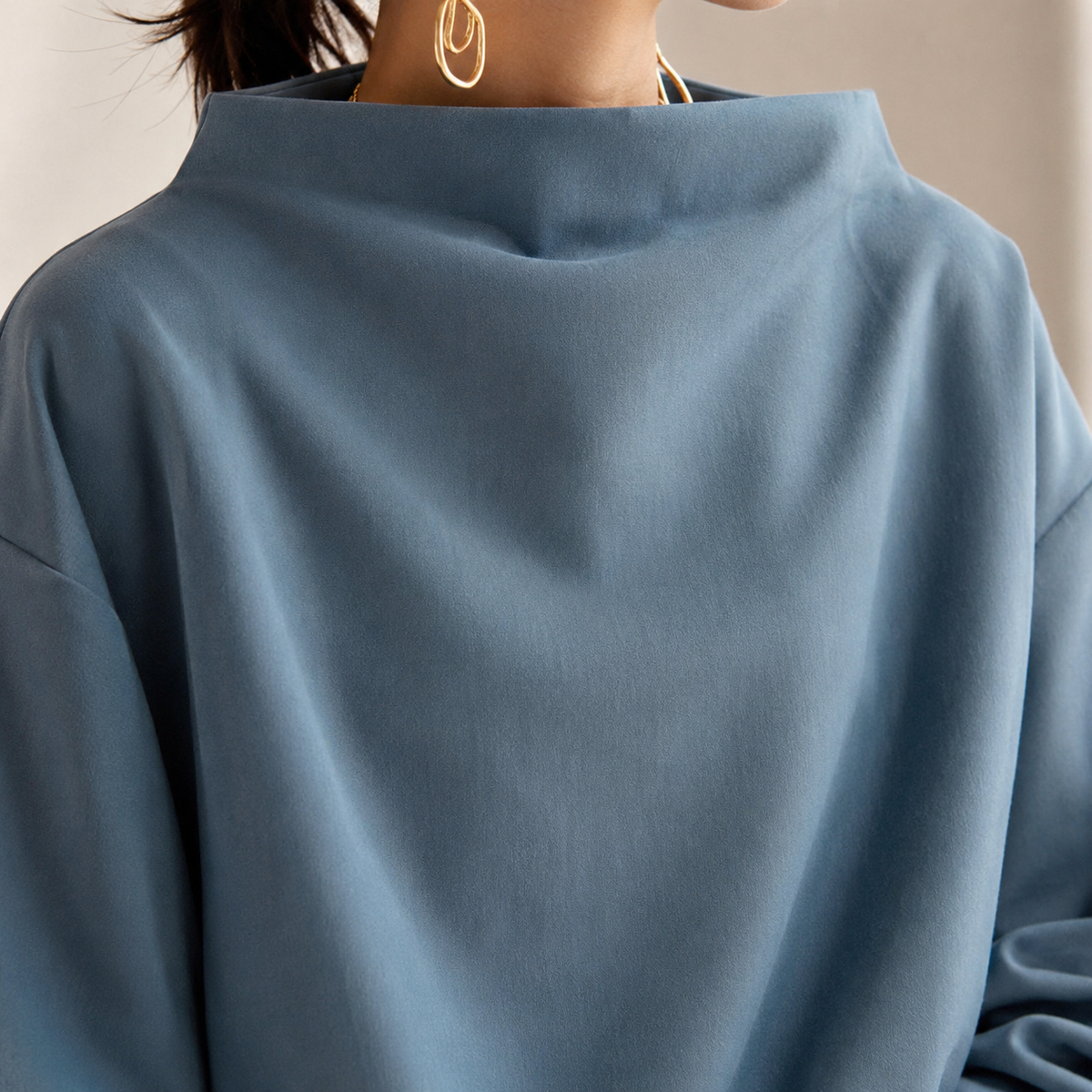 Josephine | High Neck Balloon Sleeve Sweater