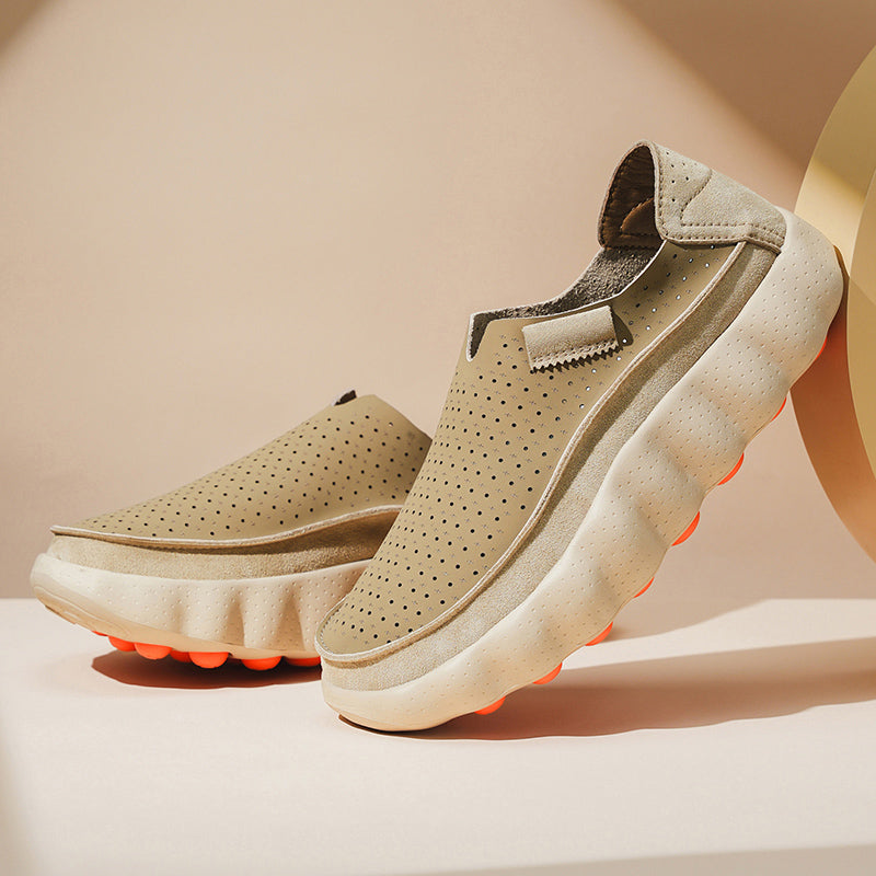 Leonard | Perforated Slip-On Loafers