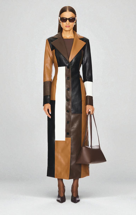 Rosalind | Patchwork Colour-Block Coat