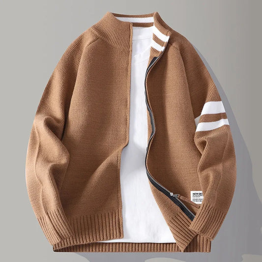 Edmund | Zip-Front Knit Cardigan