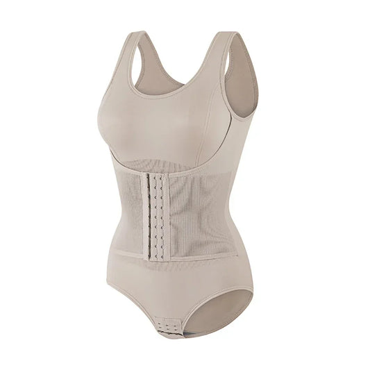 Eloise Zip-Side Shaping Bodysuit - Beige