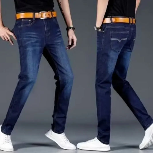 Edmund Straight-Cut Stretch Jeans