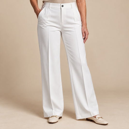 Judith | Stretch High-Waisted Pleated Trousers