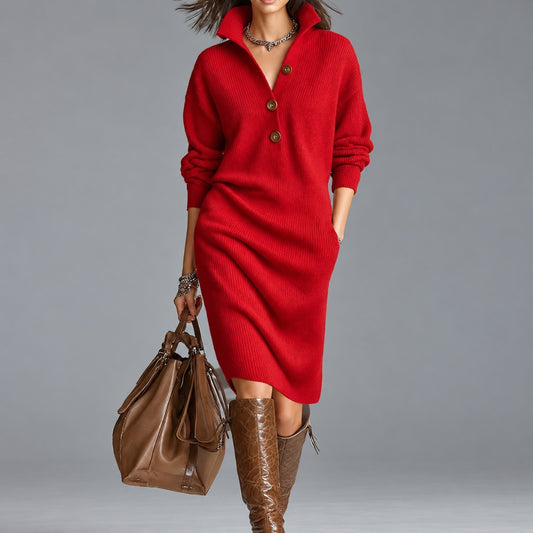 Eleanor | Ribbed Midi Dress