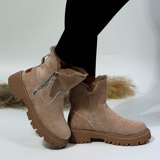 Hazel | Faux-Suede Plush Boots