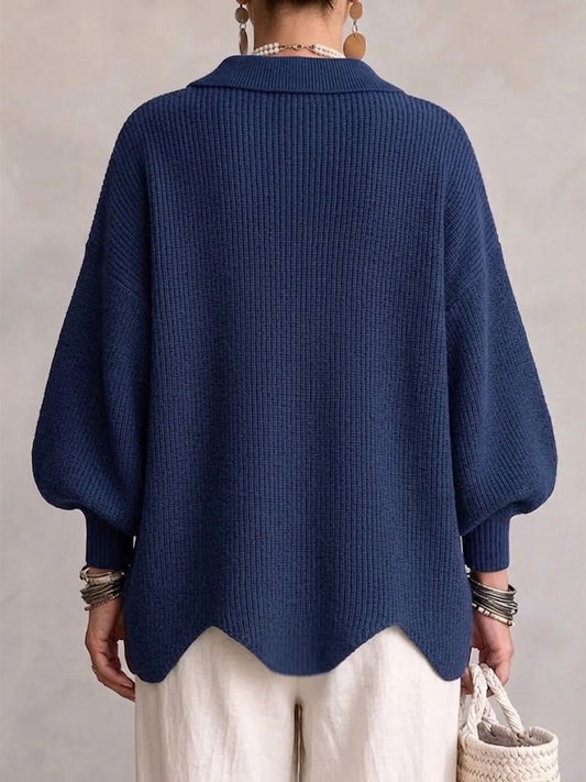 Rosamund Oversized Cardigan With Gold-Tone Buttons