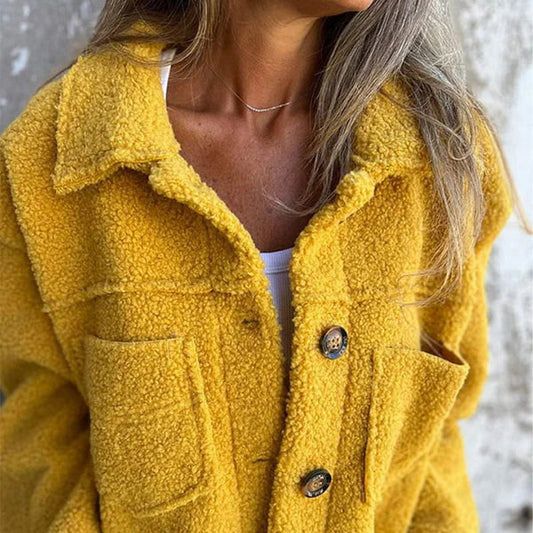 Eleanor | Soft Faux Fur Jacket with Button Front
