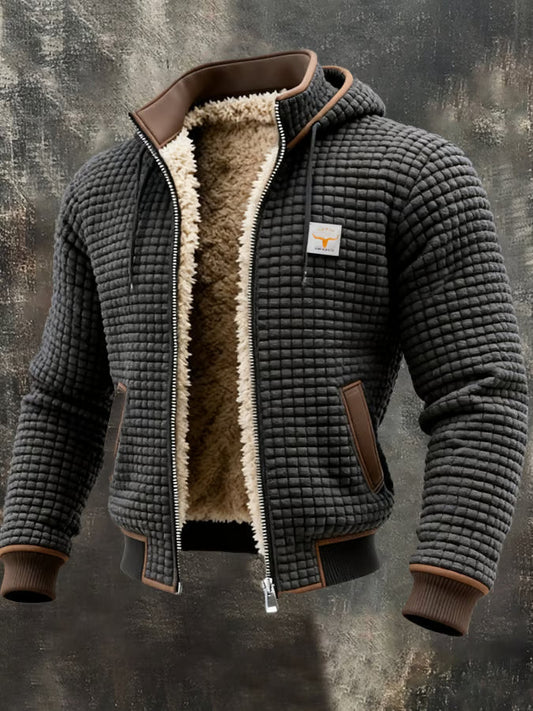Sidney Retro Hooded Zip Jacket - Grey