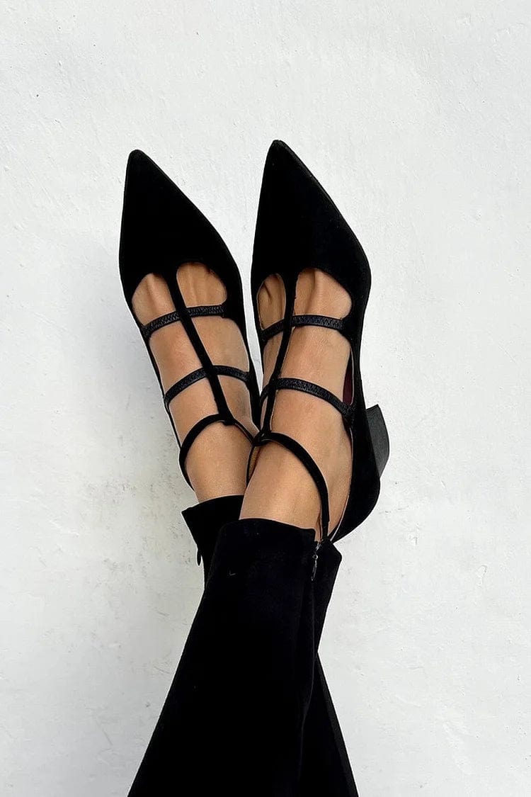 Miranda | Crossover Strap Pointed Pumps