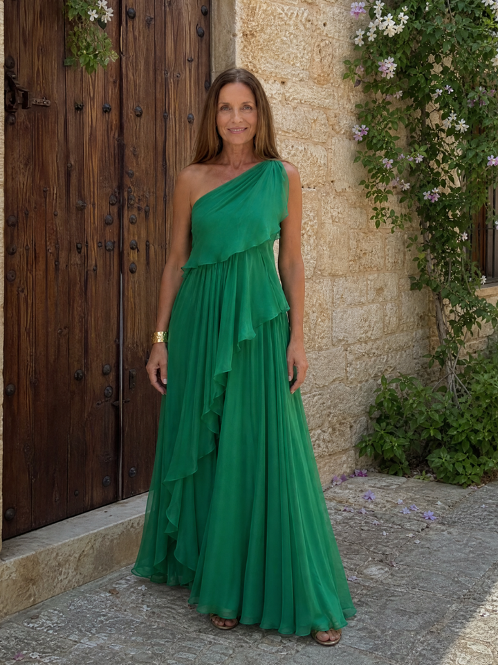 Florence One-Shoulder Ruffle Dress