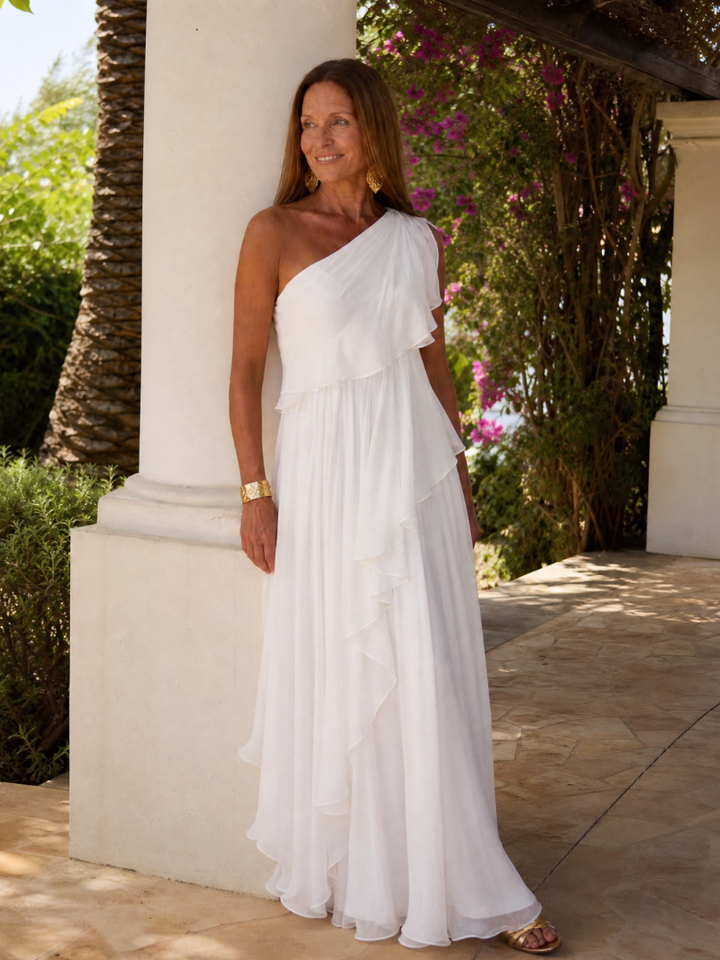 Florence One-Shoulder Ruffle Dress