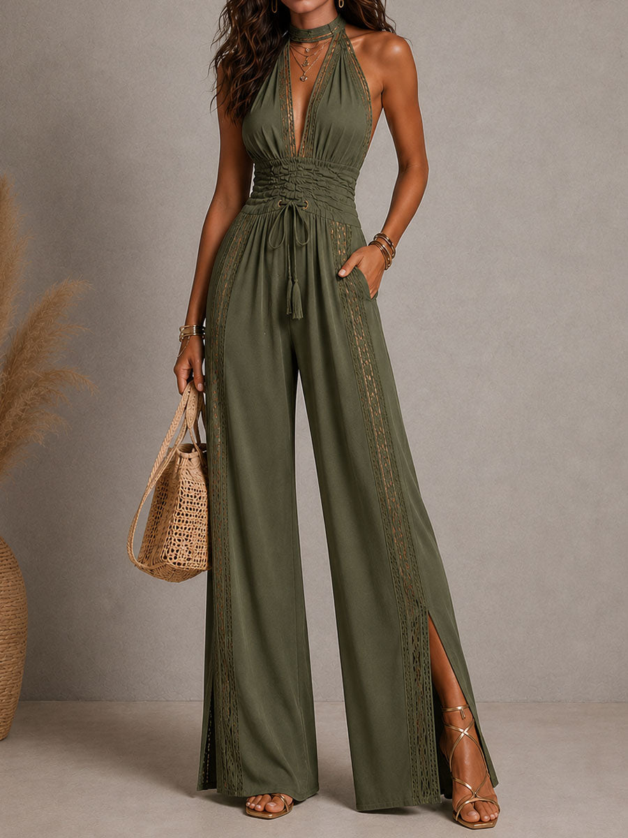 Isla | Lace Wide-Leg Jumpsuit