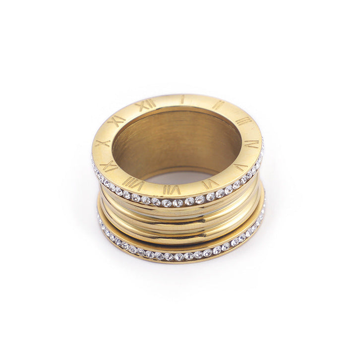 Roman Numeral Zircon Ring
