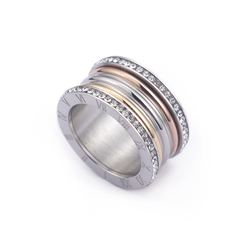 Roman Numeral Zircon Ring