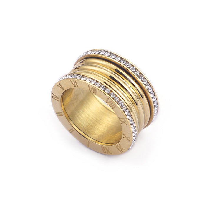 Roman Numeral Zircon Ring