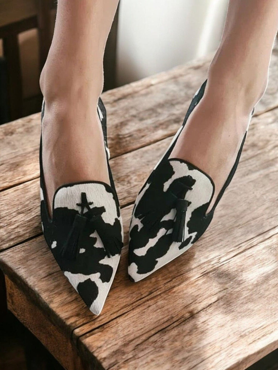 Wilma | Pointed Animal-Print Loafers