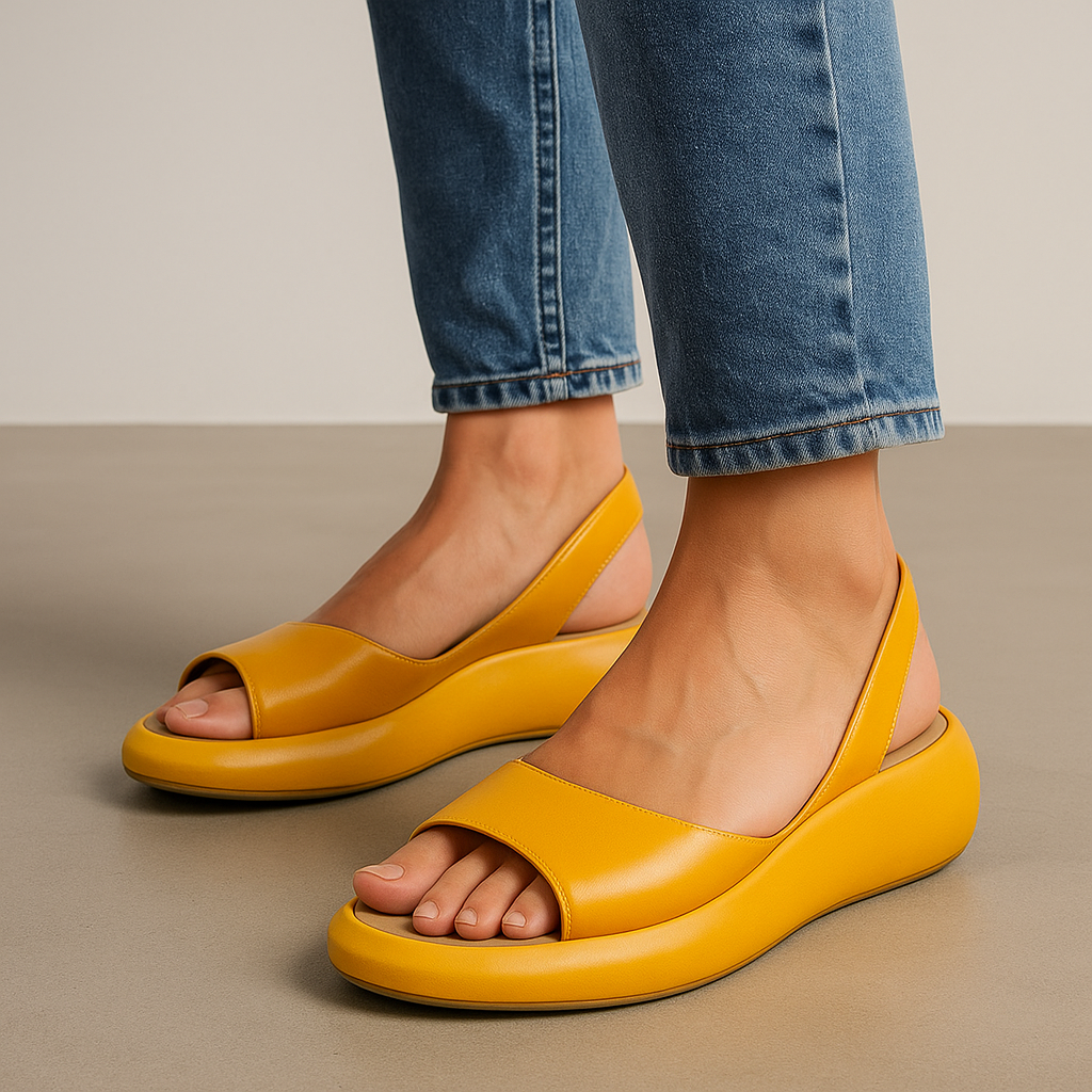 Isabelle Open-Toe Anti-Slip Sandals - Yellow