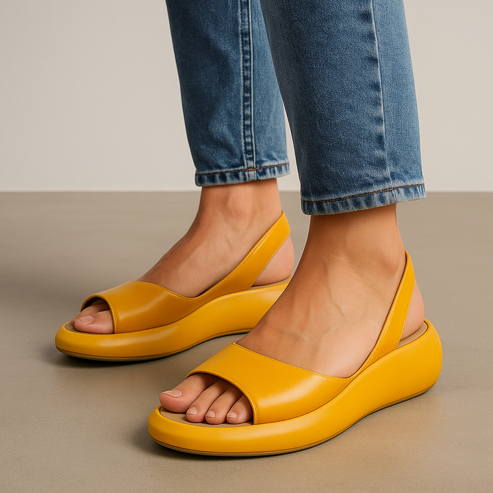 Isabelle Open-Toe Anti-Slip Sandals - Yellow