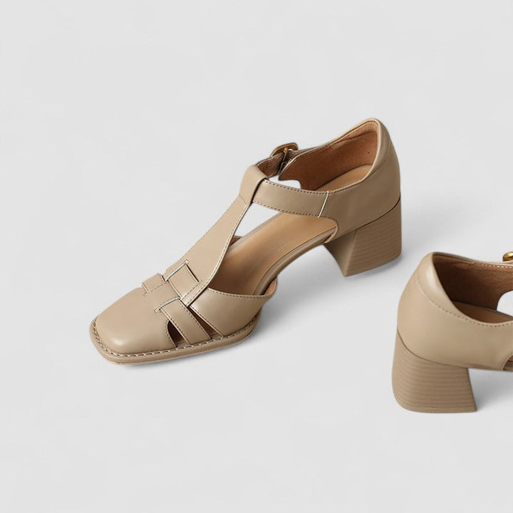 Ursula | Cutout T-Strap Heels
