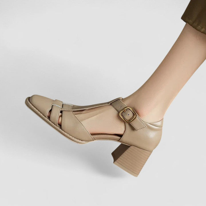 Ursula | Cutout T-Strap Heels
