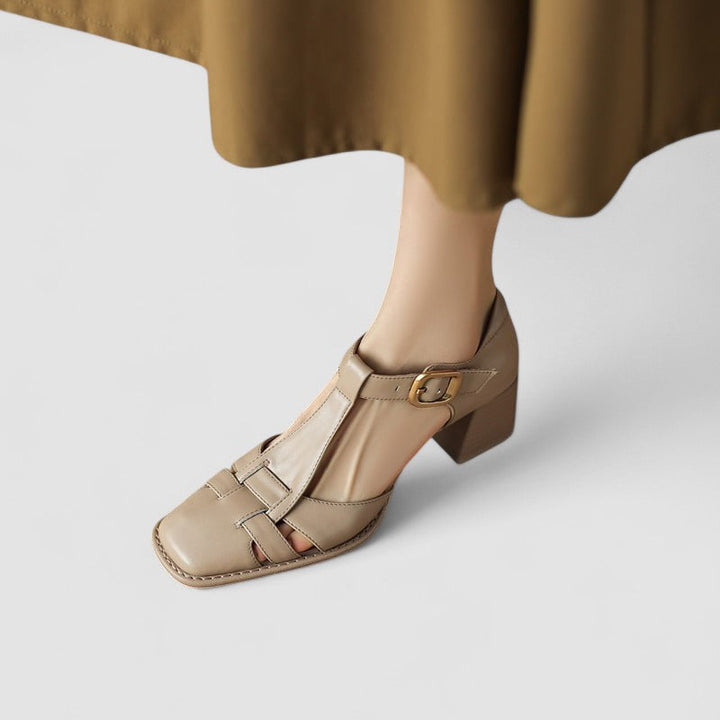 Ursula | Cutout T-Strap Heels
