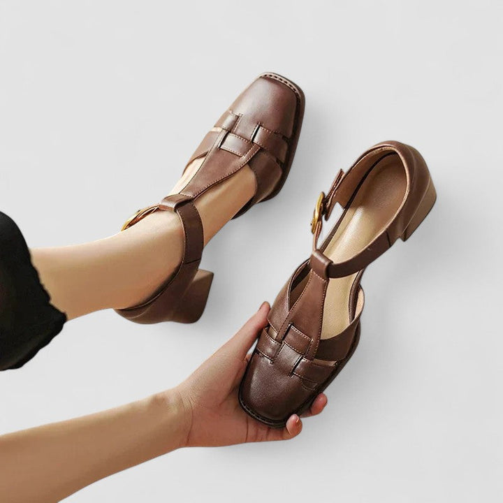 Ursula | Cutout T-Strap Heels