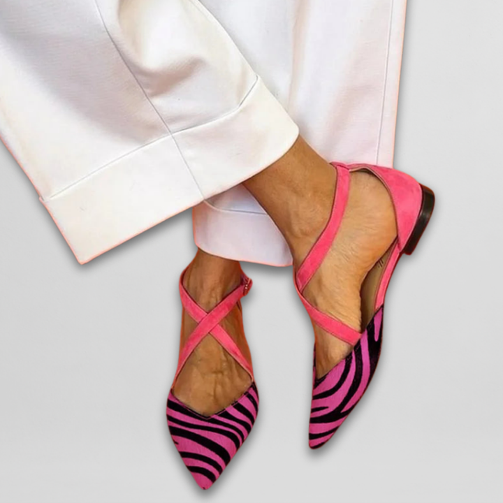 Anna Strappy Ballet Flats - Pink