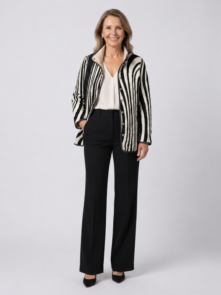 Zebra Print Quilted Jacket