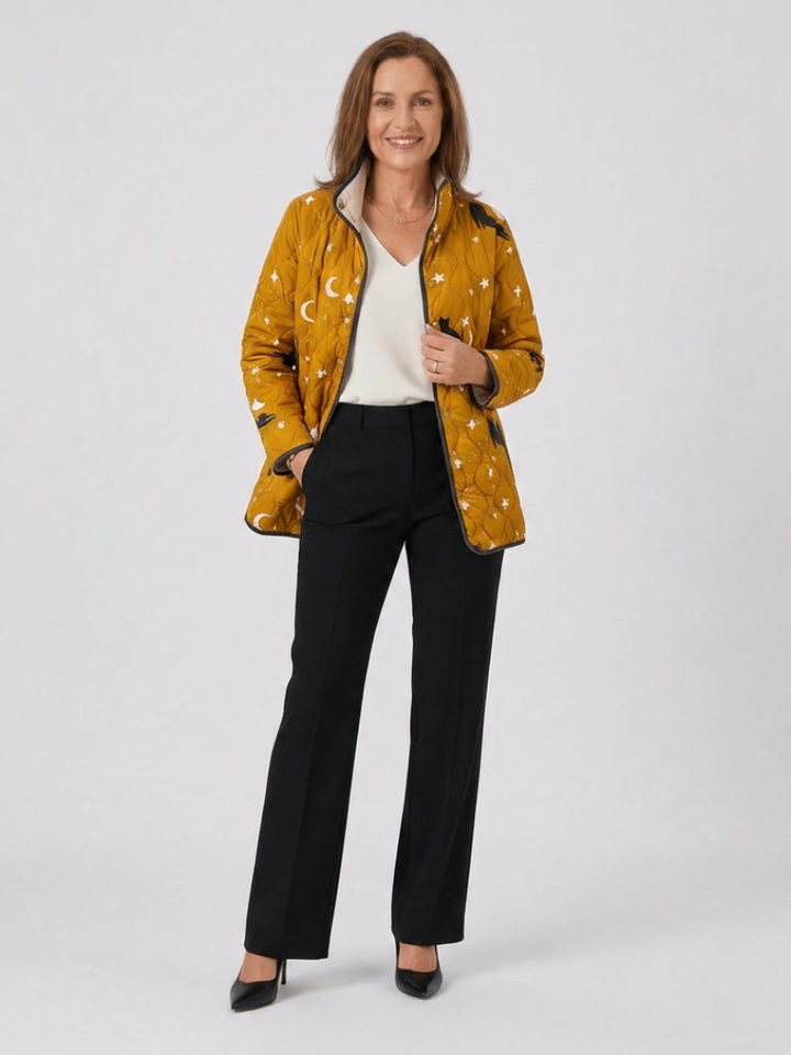 Starry Ochre Quilted Jacket