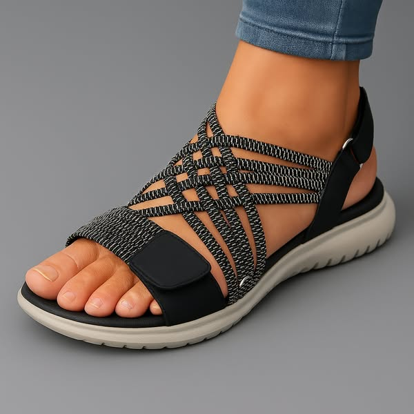 Anne Orthopaedic Support Sandals - Black