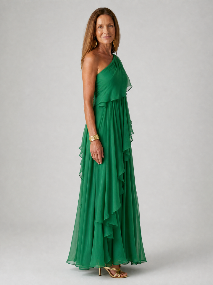 Florence One-Shoulder Ruffle Dress