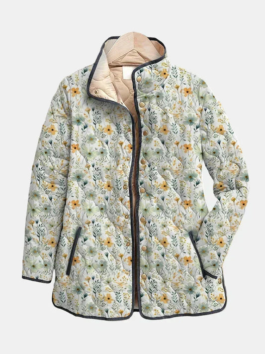Cream Meadow Quilted Jacket