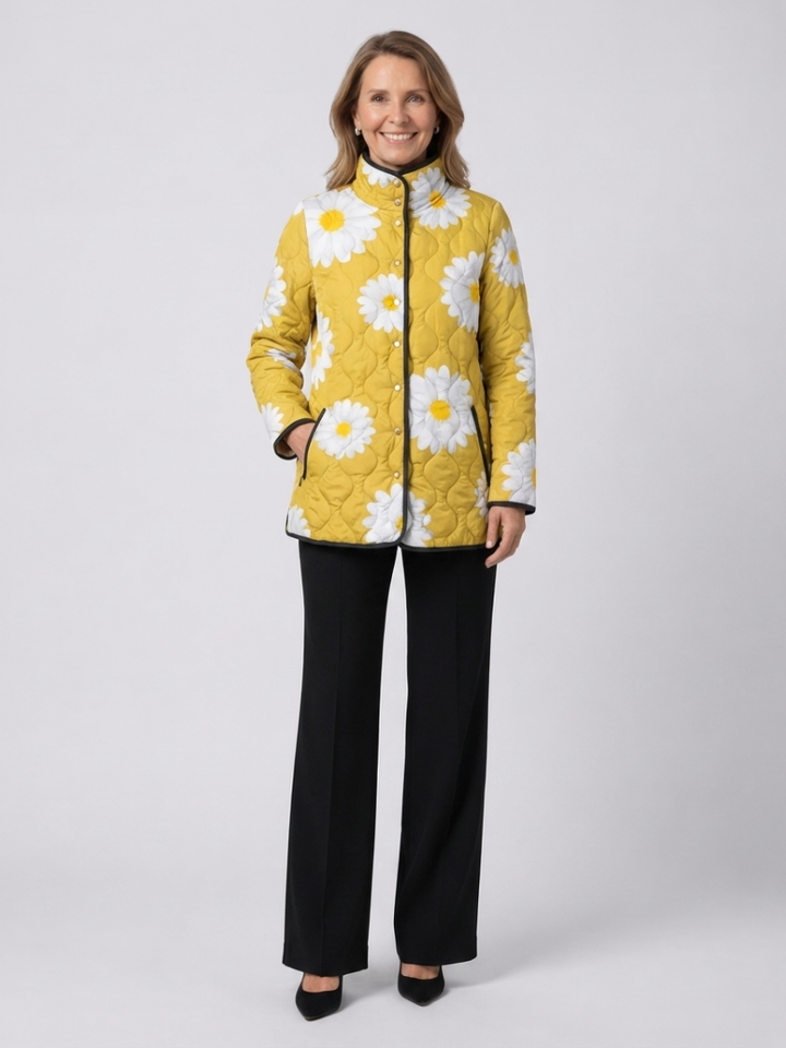Mustard Daisy Quilted Jacket
