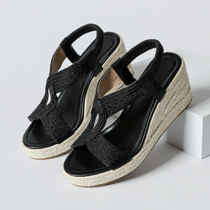 Aroa Handwoven Wedge Sandals