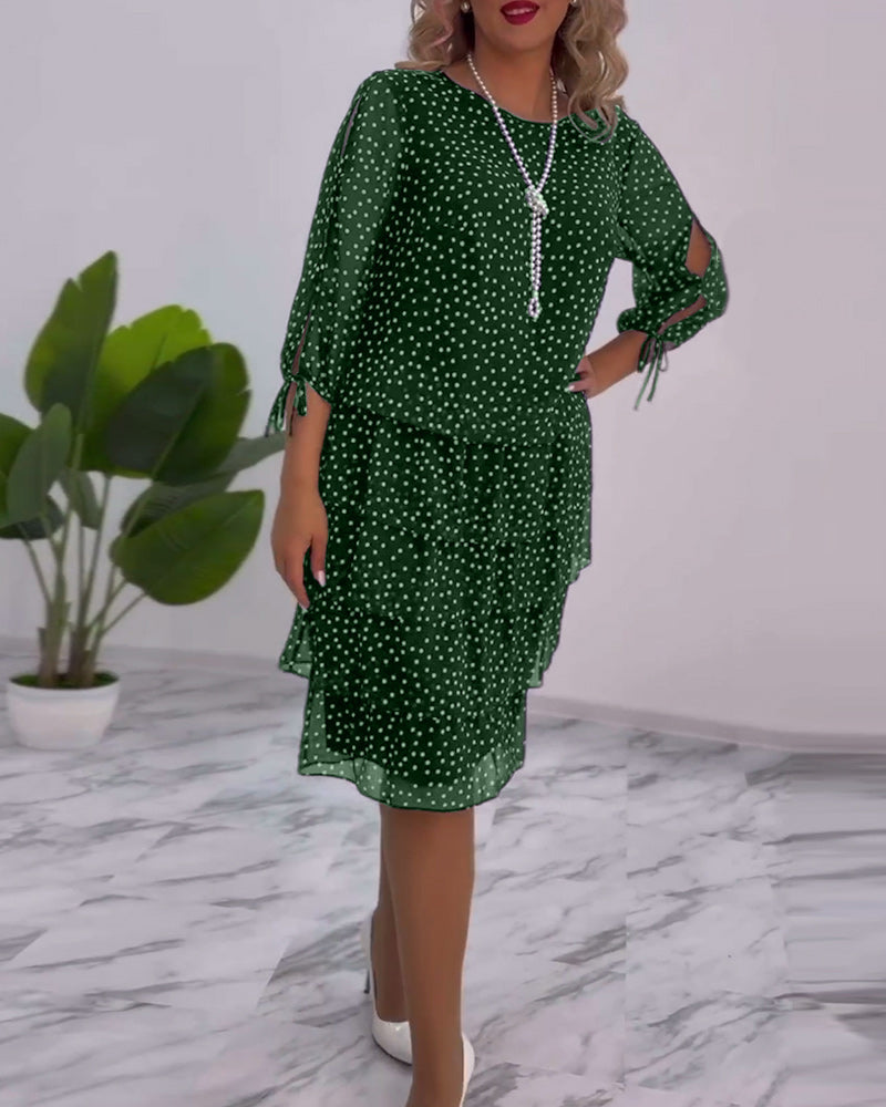Julie | Elegant Polka Dot Dress