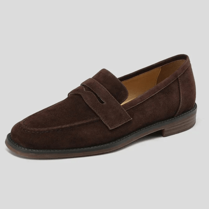 Marianne | Retro Suede Loafers