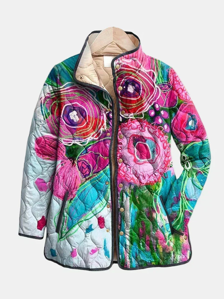 Watercolour Floral Quilted Jacket