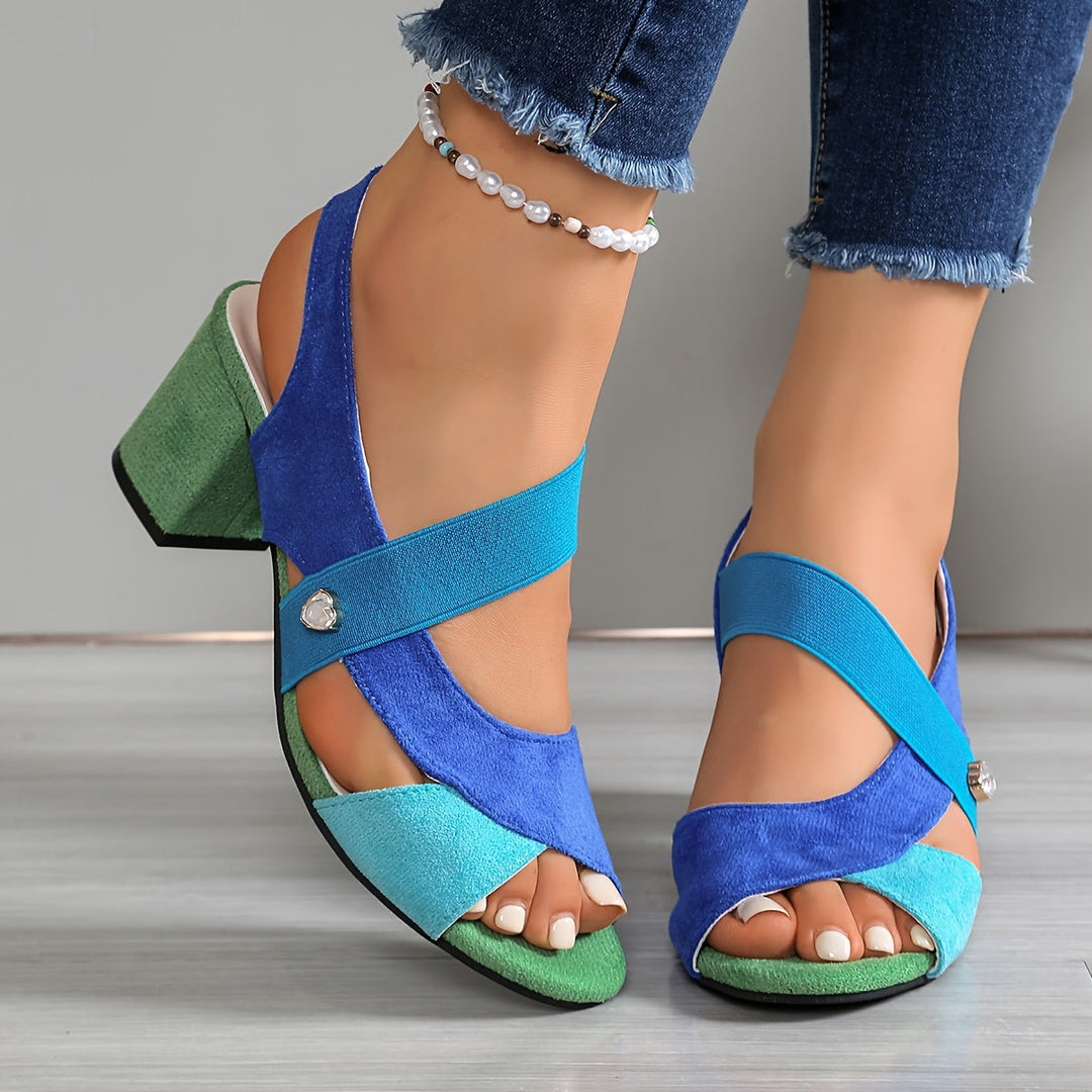 Bella Cross-Strap Orthopaedic Sandals - Blue