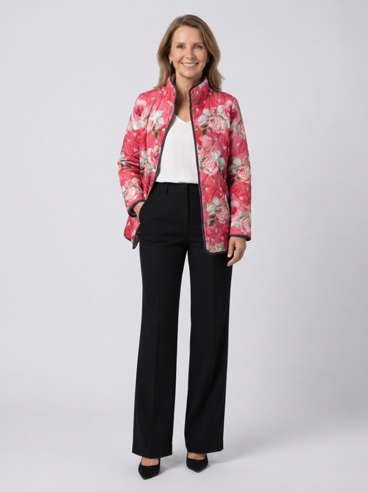 Raspberry Rose Quilted Jacket