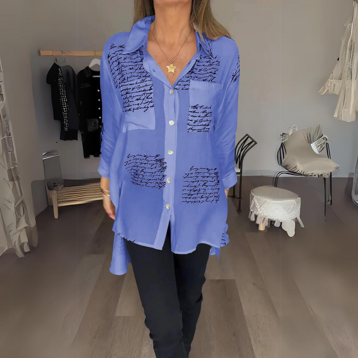 Helene | Shirt with Handwritten Print
