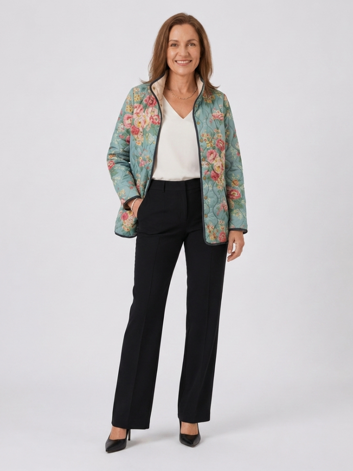 Celadon Rose Quilted Jacket
