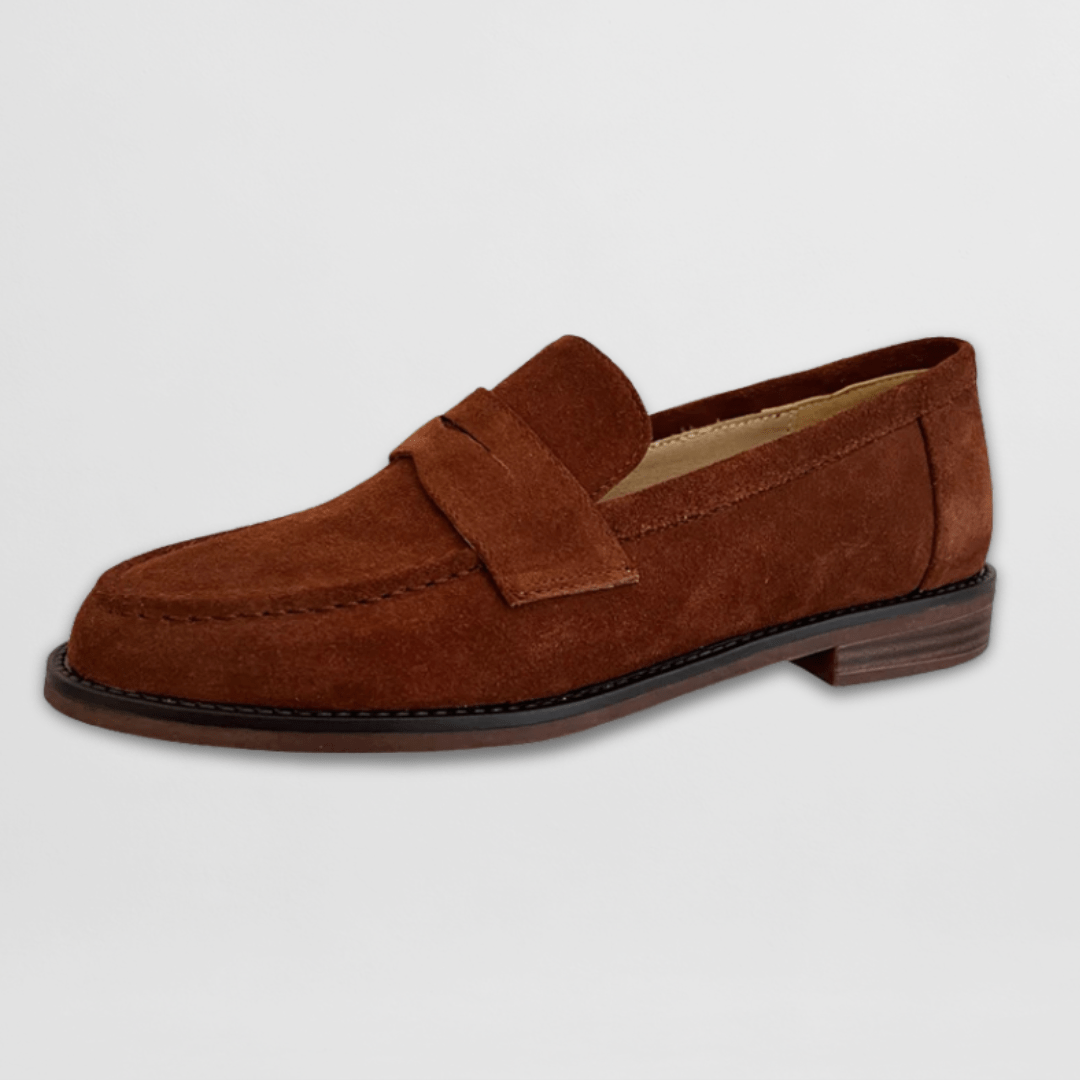 Marianne | Retro Suede Loafers