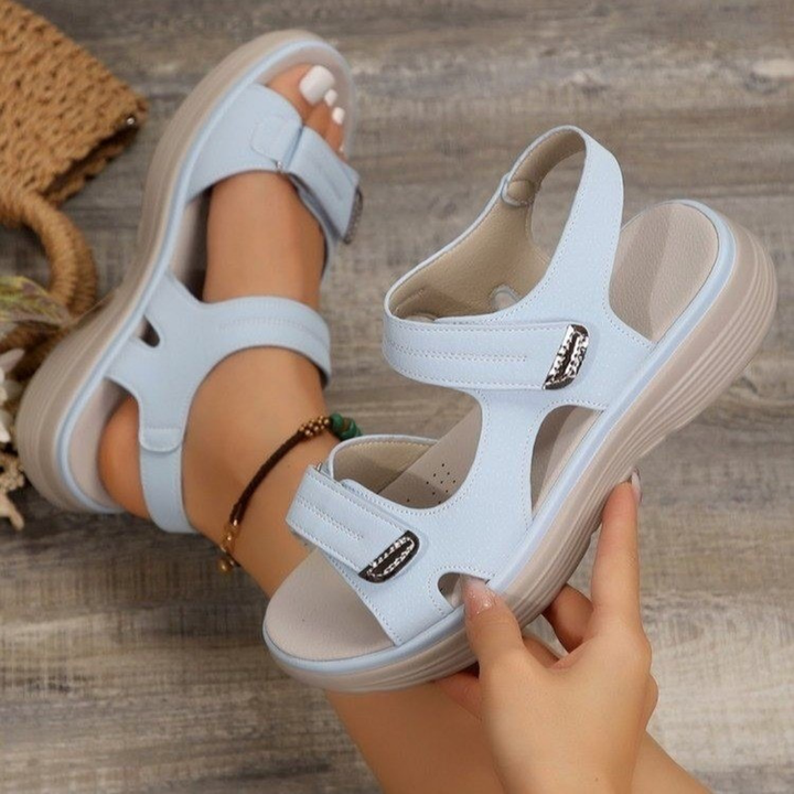 Sophie Adjustable Comfort Sandals - Light Blue