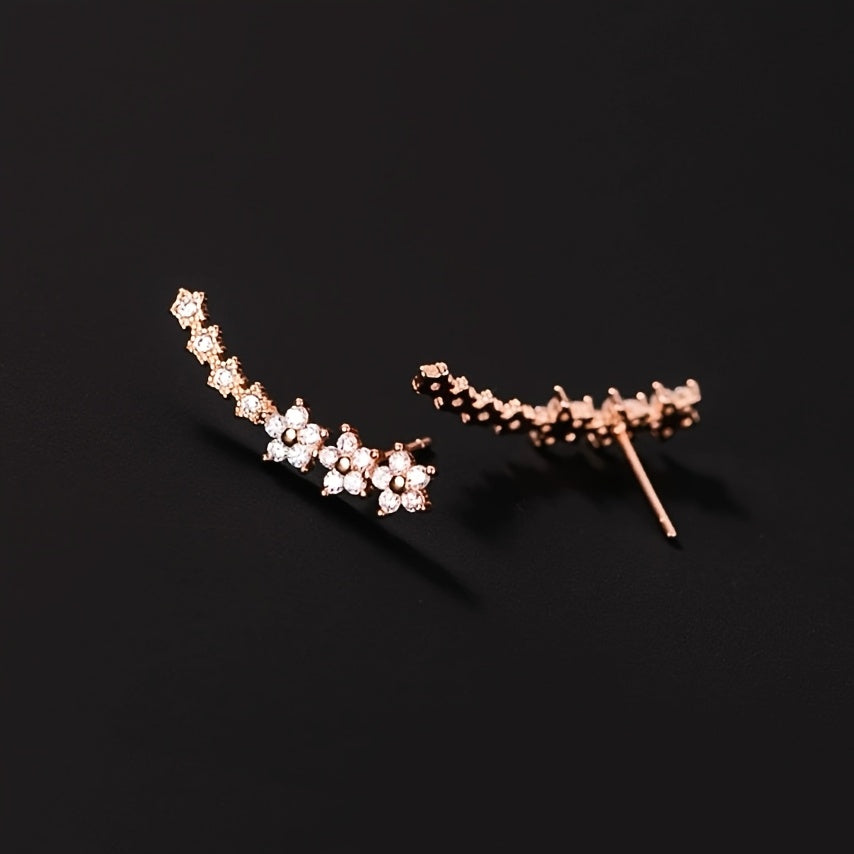 Timeless Flower Earrings - Rose Gold