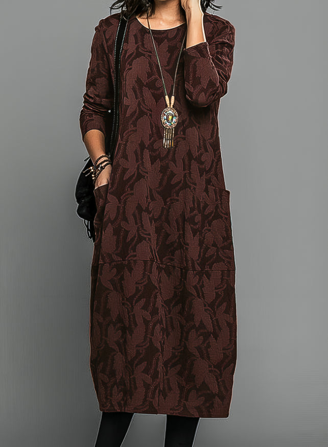 Cassie | Casual Round-Neck Winter Dress