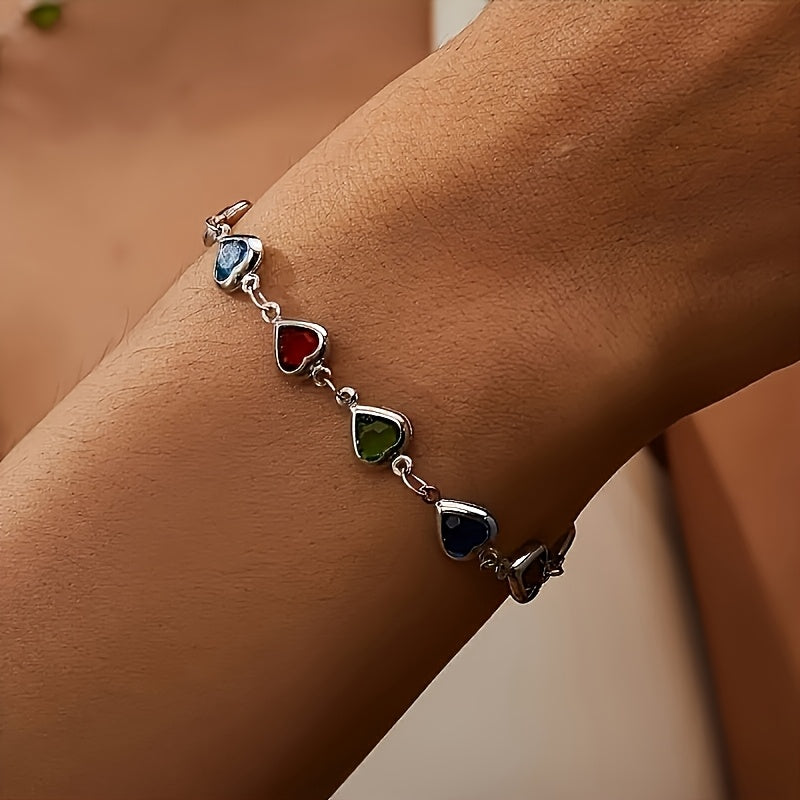 Unique Heart-Shaped Bracelet - Silver