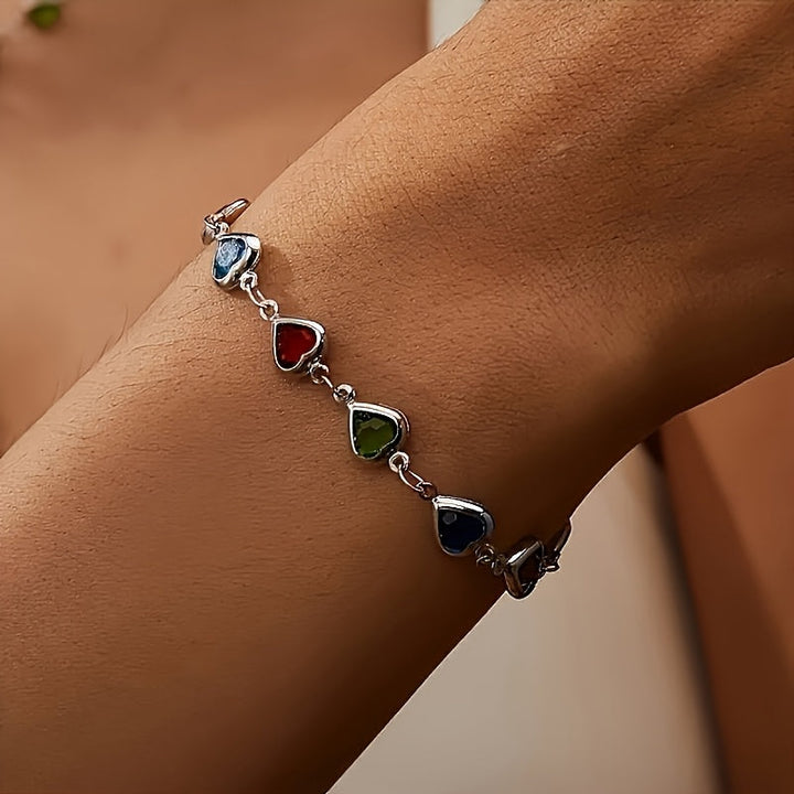 Unique Heart-Shaped Bracelet - Silver