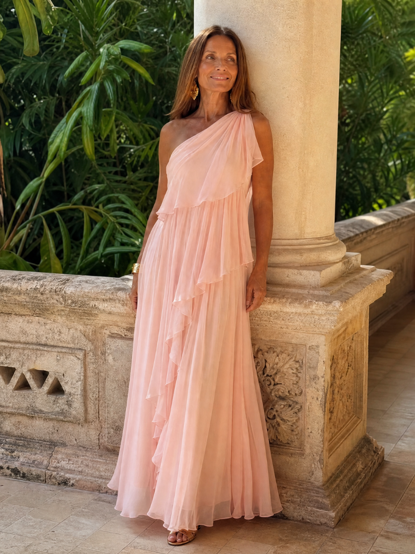Florence One-Shoulder Ruffle Dress