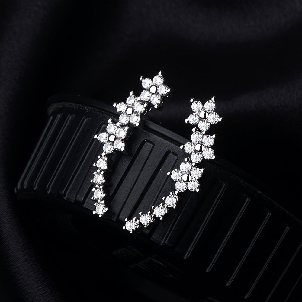 Timeless Flower Earrings - Silver